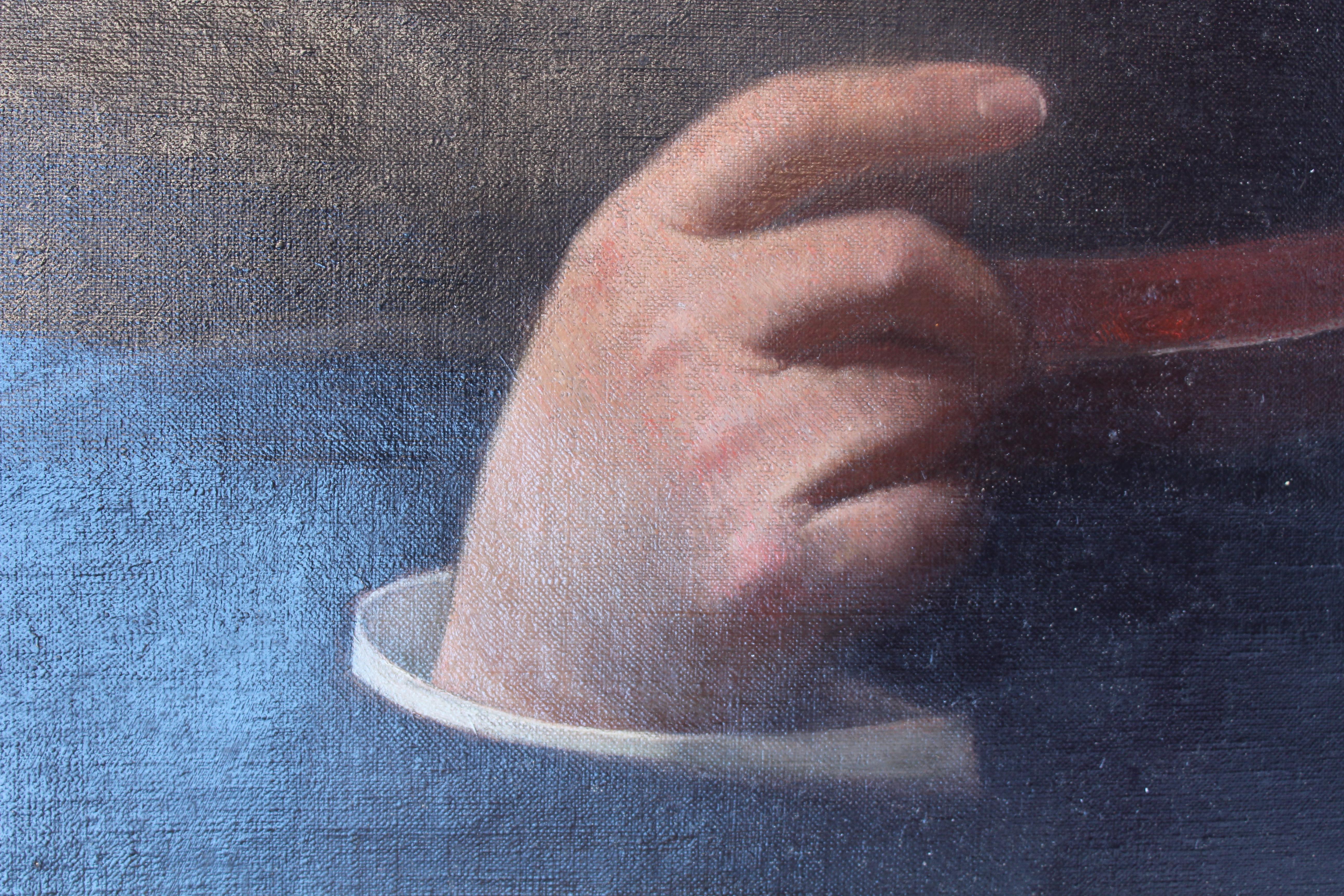 Grande peinture à l'huile ancienne sur toile du célèbre artiste allemand Fedor Encke (1851-1936) en vente 11