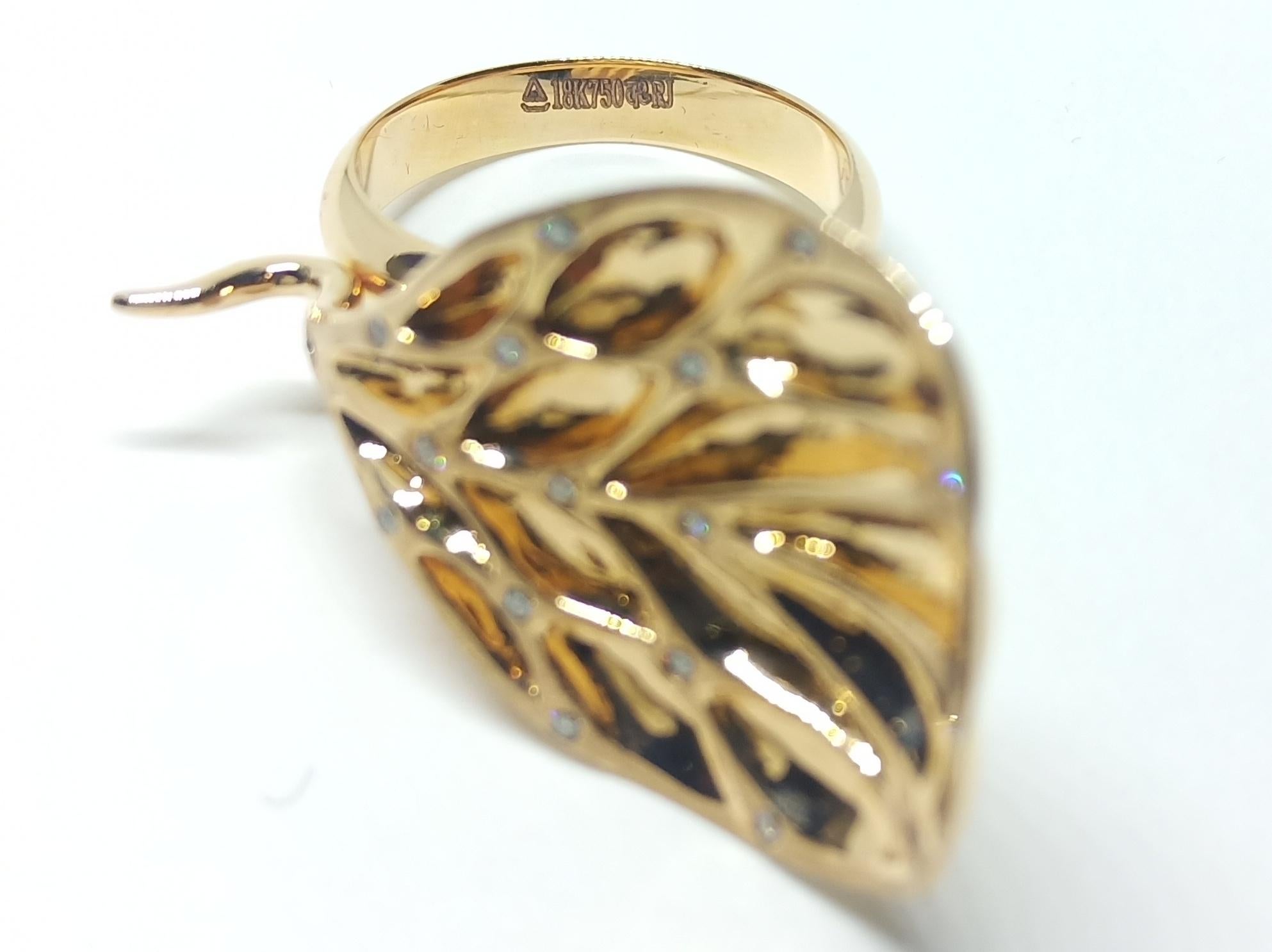 Exclusivity will be Your Fiefdom with One of a Kind Gold Diamond Cocktail Ring For Sale 1