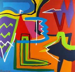 ""Feel the Colors" Zeitgenössische Kunst Abstrakt-expressionistisches Acryl auf Leinwand 2018