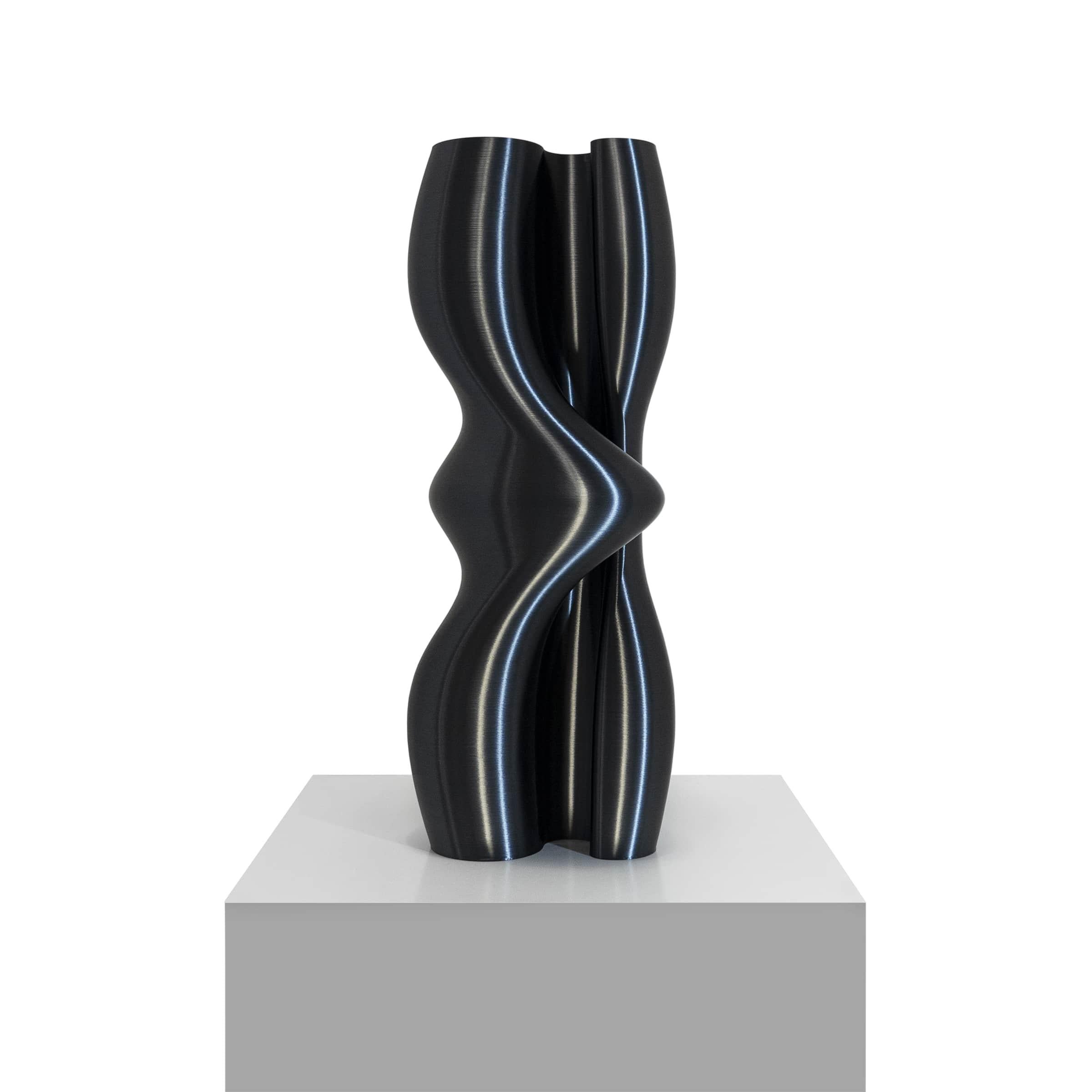 Post-Modern Feeling, Black Contemporary Sustainable Vase-Sculpture For Sale