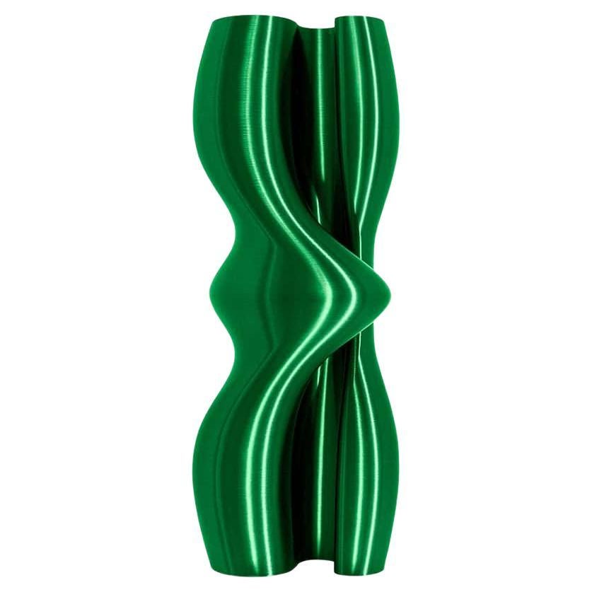 Feeling, Green Contemporary Sustainable Vase-Sculpture
