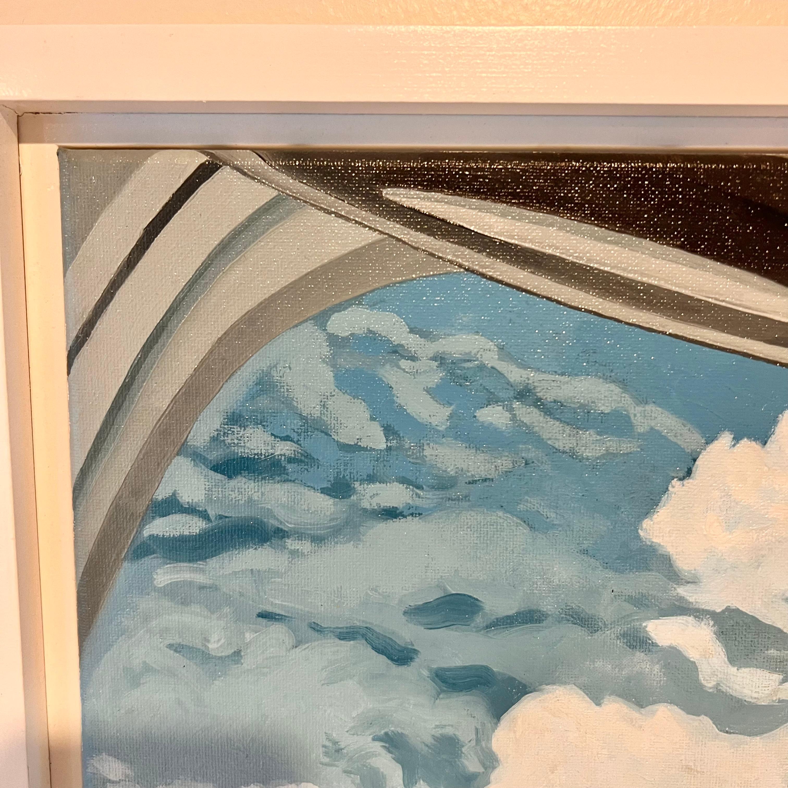 „FEELS LIKE WE ONLY GO BACKWARDS“ – Originales Gemälde in Öl auf Leinwand, 2023 im Zustand „Hervorragend“ im Angebot in Los Angeles, CA