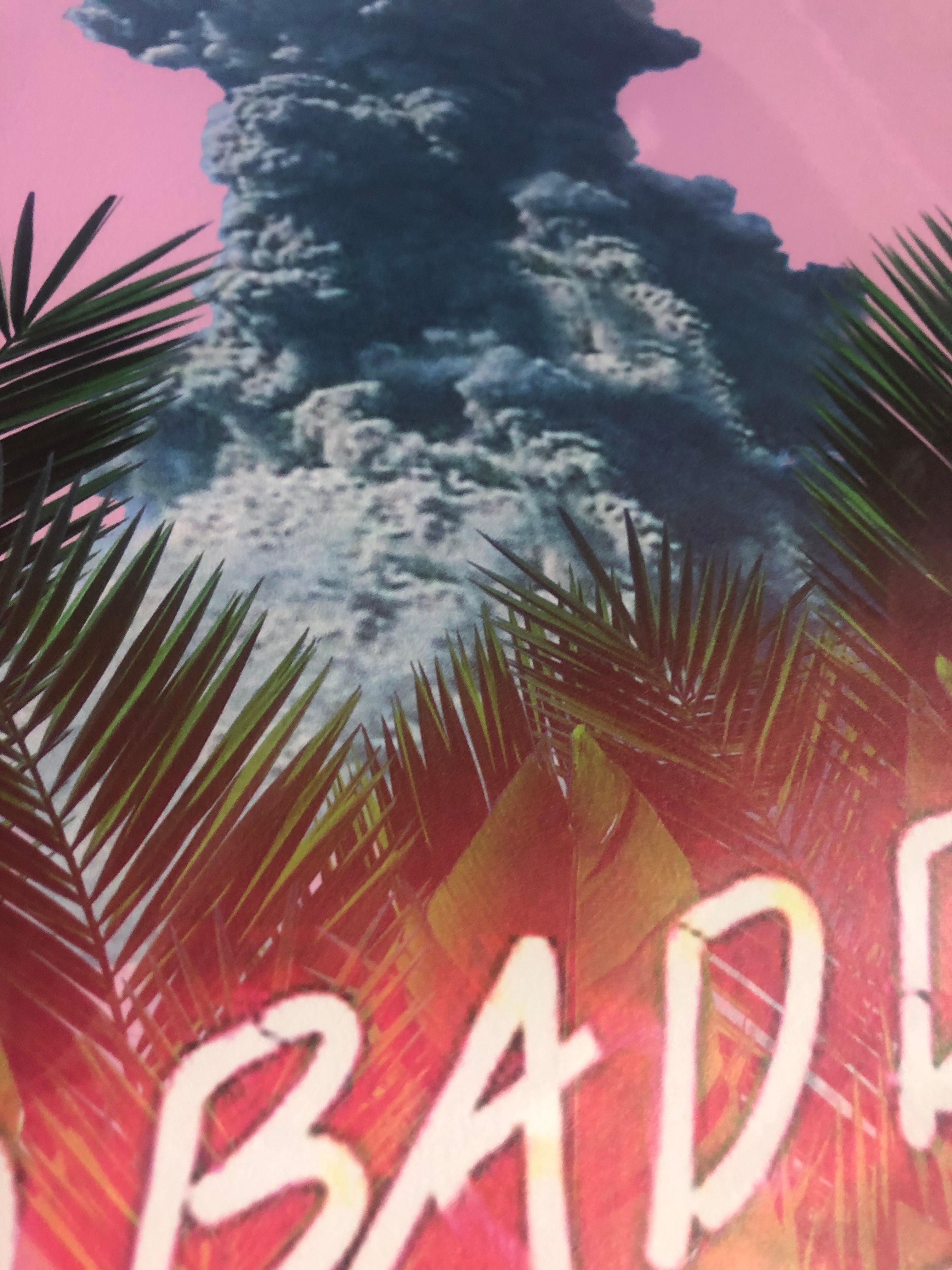 No Bad Days, Limited edition print, Pop Art, Neon Lights - Pink Abstract Print by Fei Alexeli