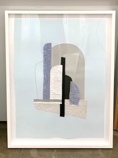 "Behind the Columns" Contemporary, Abstract, Architectural, Mixed Media