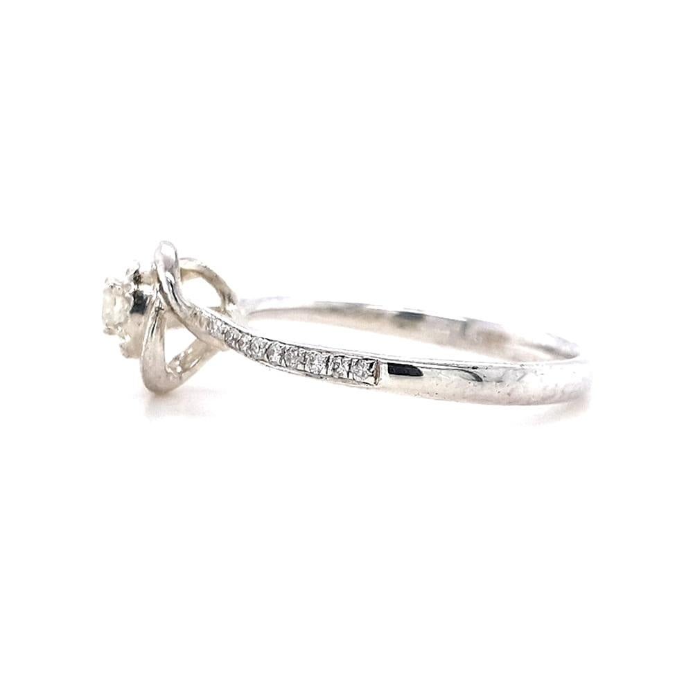 Contemporary Fei Liu 0.112ct Diamond 9 White Yellow Gold Engagement Ring - Size M1/2