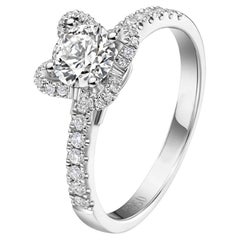 Fei Liu 0.145 Carat Diamond Platinum Lily of the Valley Engagement Ring