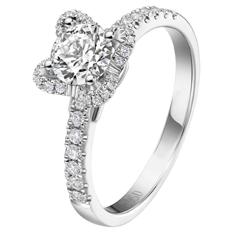 Fei Liu 0.5ct Diamond Platinum Lily of the Valley Engagement Ring - Size M For Sale