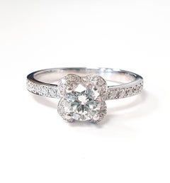 Fei Liu 0.5 Carat Diamond Platinum Lily of the Valley Engagement Ring