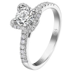 Fei Liu 0.5 Carat Diamond Platinum Lily of the Valley Engagement Ring
