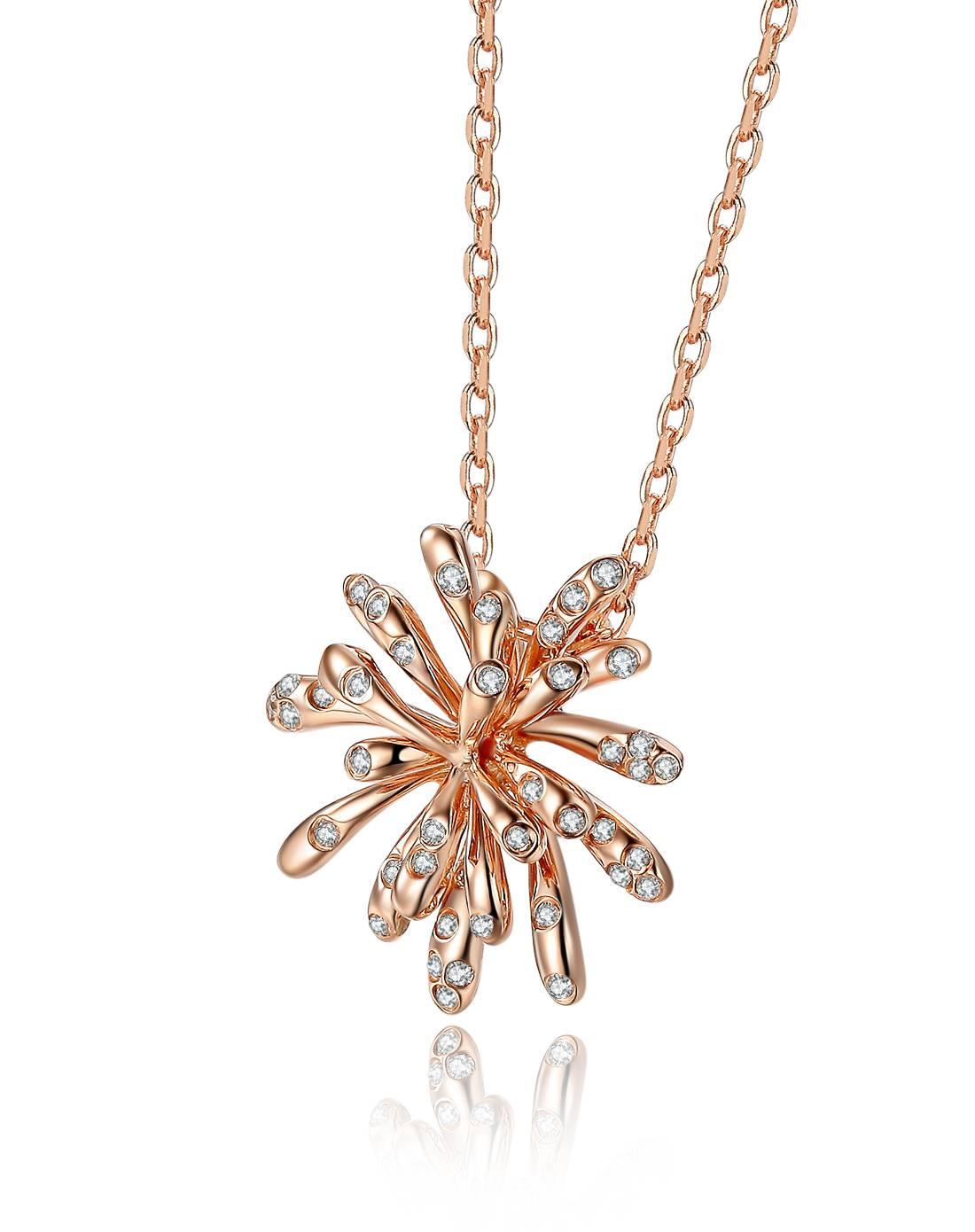 Description:
Celebration pendant with 0.069ct white diamonds, set in 9ct rose gold. Chain length is 18 inches.

Inspiration:
The Celebration is a 9ct capsule collection; over time this collection will develop to make a truly collectable Fei Liu Fine