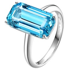 Fei Liu Blue Topaz White Gold Ring