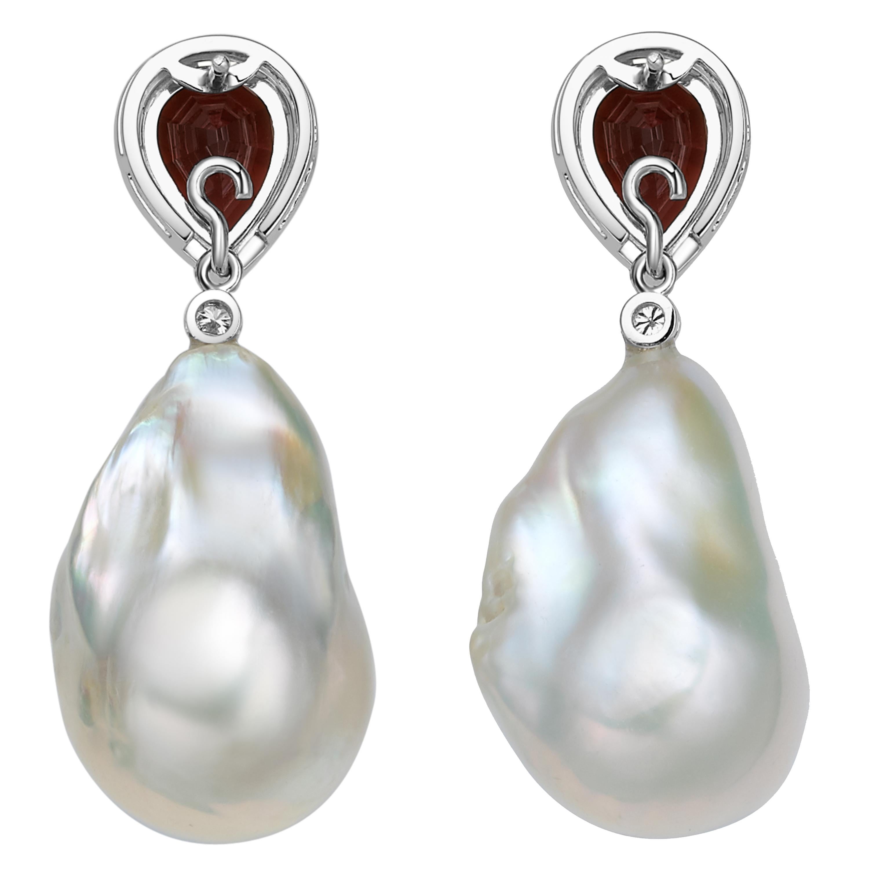 baroque pearl earrings drop