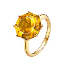 Fei Liu Citrine Yellow Gold Ring