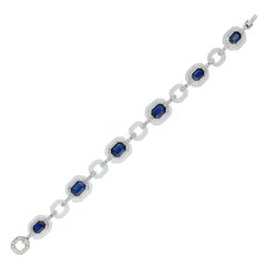 Fei Liu 18ct White Gold 10.40ct Sapphire, 1.10ct Diamond & Rock Crystal Bracelet
