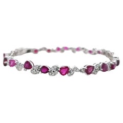 Fei Liu Pulsera de Rubí y Diamantes en Platino de 6,85 ct - 7 Pulgadas