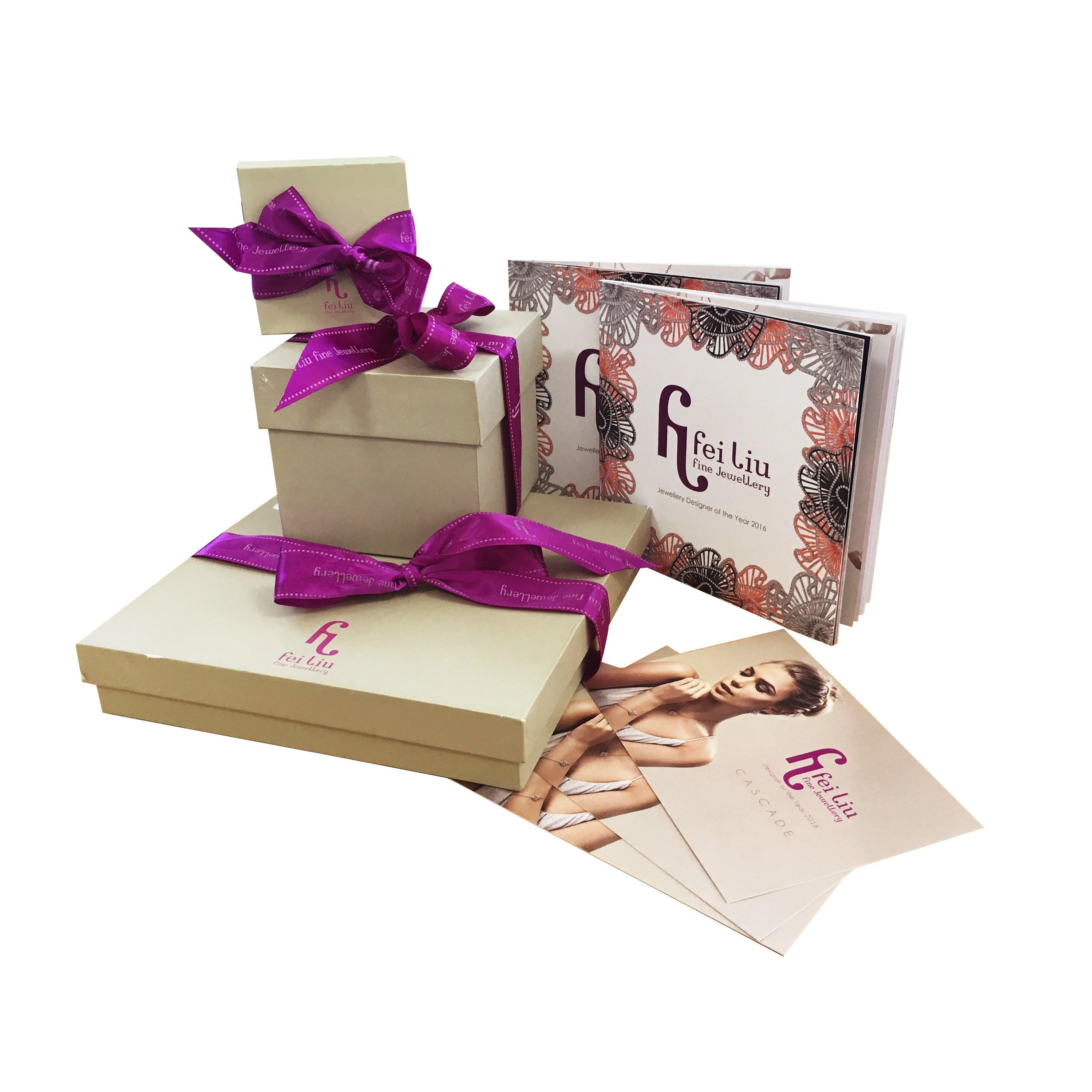 Round Cut Fei Liu Citrine and Diamond 18 Karat Black Gold Stacking Ring