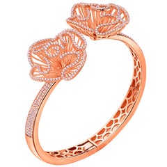 Fei Liu Bracciale in argento placcato oro rosa 18 carati con zirconia cubica