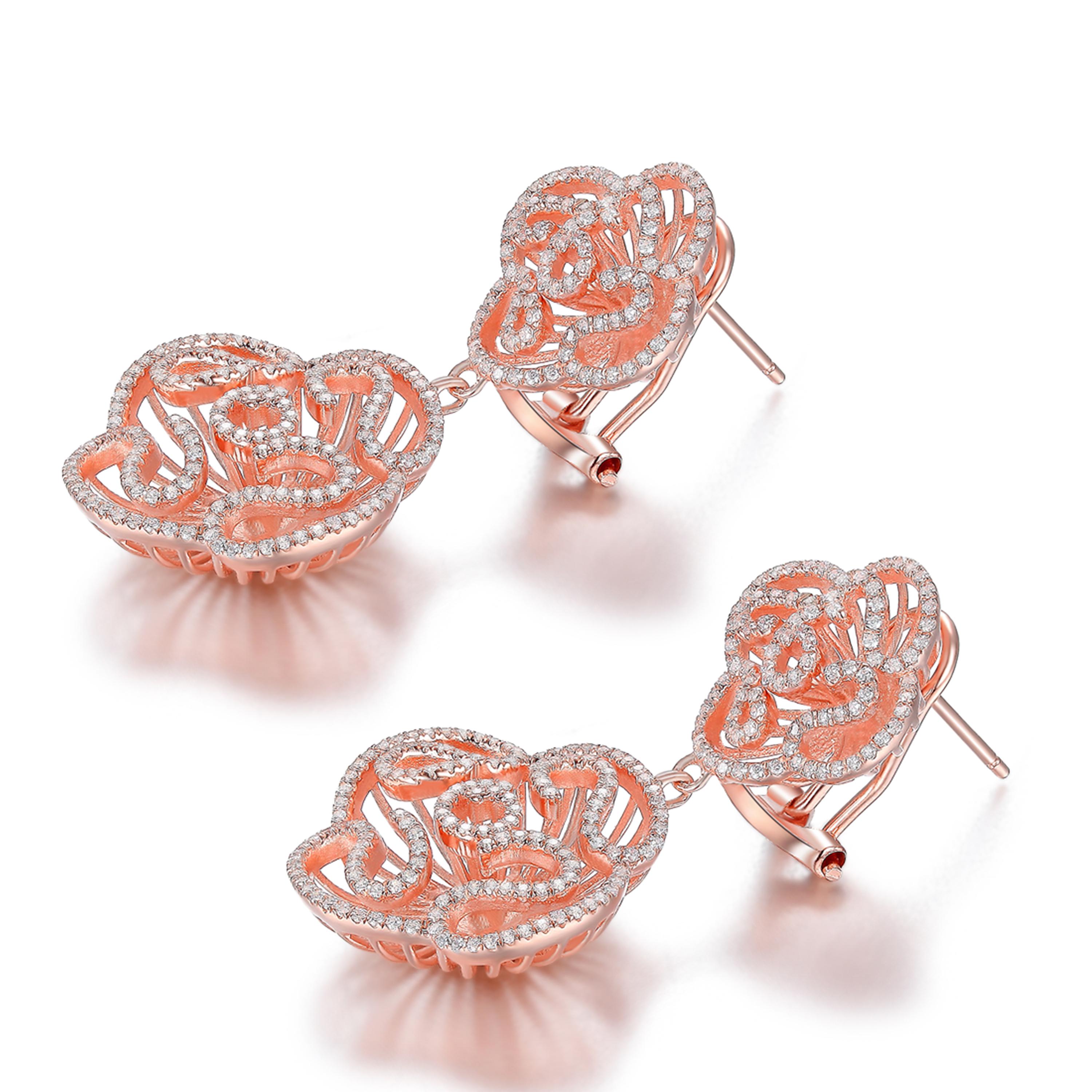 Description:
Cascade double drop earrings shimmering with Hearts and Arrows* cubic zirconia, set in 18ct rose gold plated on sterling silver.

*Hearts and Arrows refer to the diamond cut quality. Our cubic zirconia is cut with 28 extra facets to