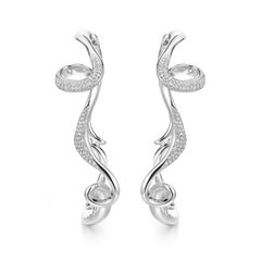 Fei Liu Cubic Zirconia Sterling Silver Endless Hoop Earrings