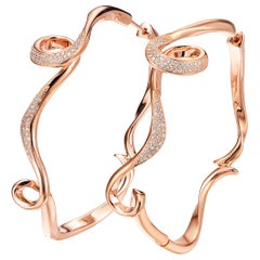 Fei Liu CZ 18ct Rose Gold plated Sterling Silver Endless Hoop Earrings