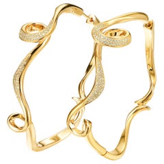 Fei Liu CZ 18ct Yellow Gold plated Sterling Silver Endless Hoop Earrings
