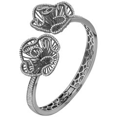 Fei Liu Bracciale in argento placcato in rodio nero con CZ