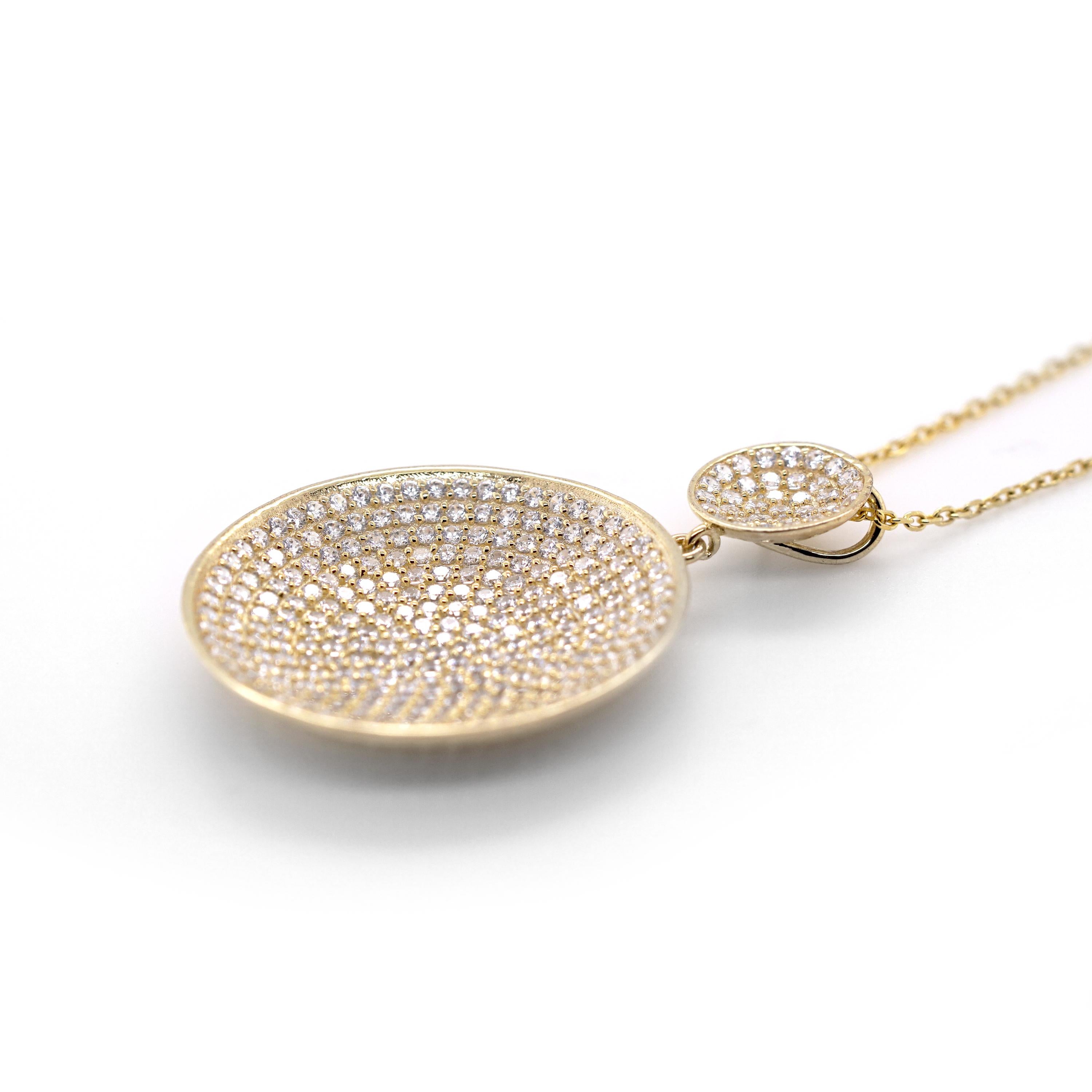 Fei Liu Diamanté 18ct Gelbgold vergoldet 925 Silber Halskette Tropfen Ohrringe Set (Zeitgenössisch) im Angebot