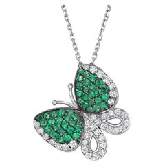 Collana con ciondolo a forma di farfalla in argento Sterling di Fei Liu Greene & Greene Zirconia