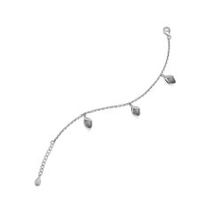 Fei Liu Grey Cat's Eye and CZ Sterling Silver Charm Bracelet