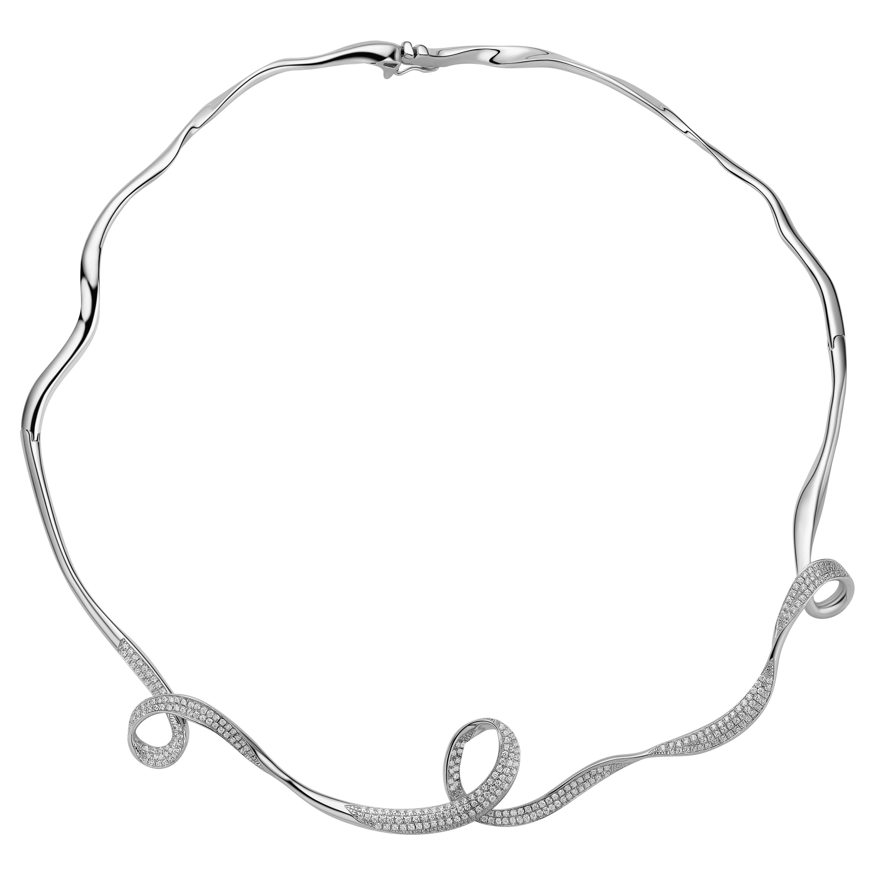 Fei Liu Cubic Zirconia Sterling Silver Choker Necklace
