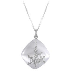 Ciondolo in argento Sterling Fei Liu in edizione limitata con pietra occhio di gatto e fiocco di neve in CZ