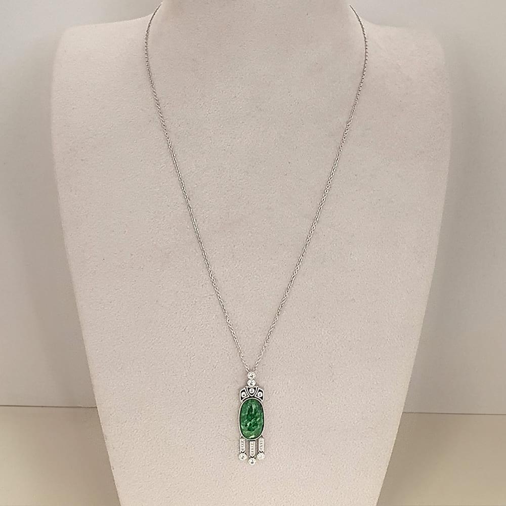 Collana con ciondolo in platino Fei Liu e diamanti In condizioni Nuovo in vendita a Birmingham, GB