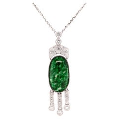 Collana con ciondolo in platino Fei Liu e diamanti