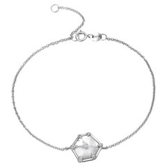 Bracelet Fei Liu en or blanc 18 carats, nacre et diamants
