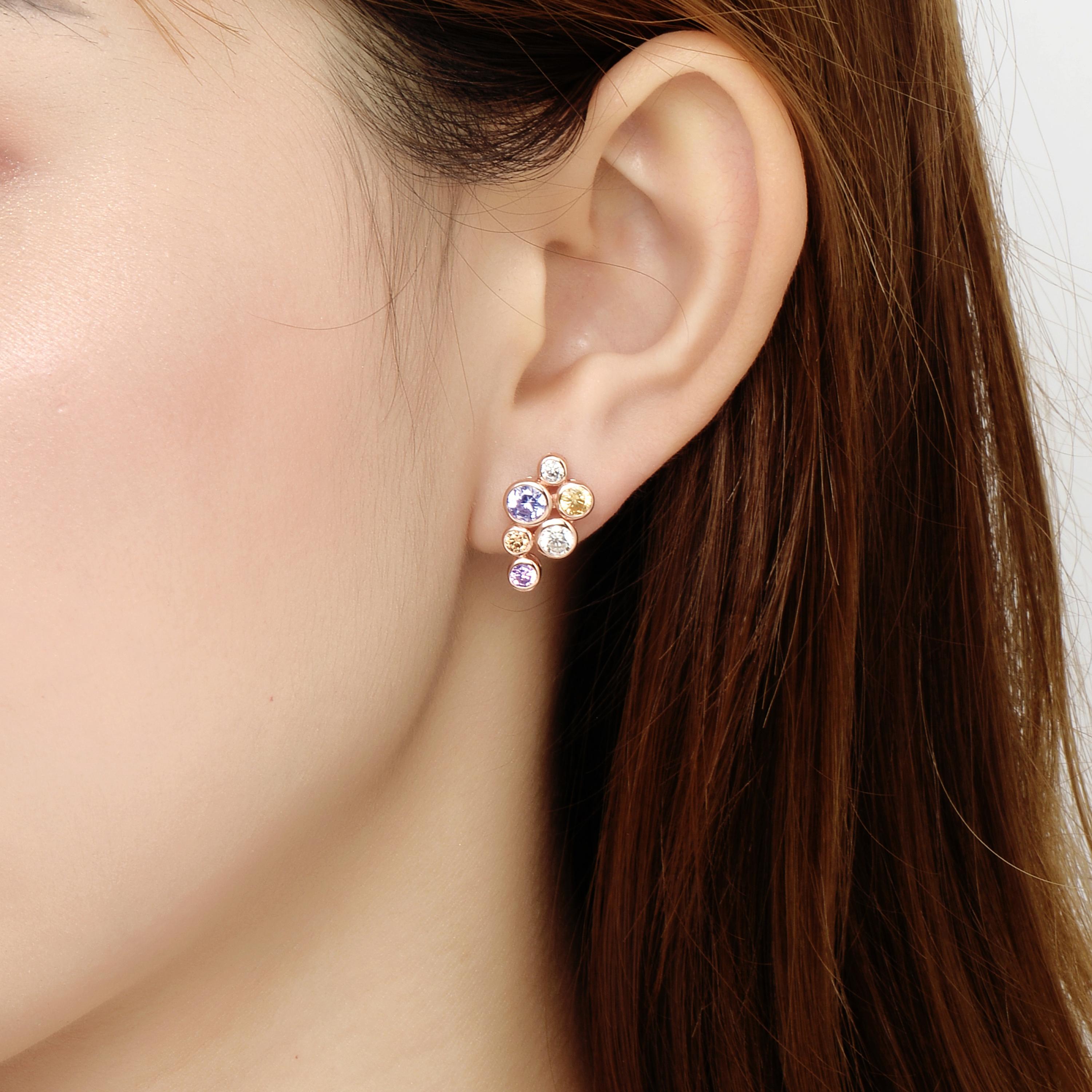 bubble pendant earring