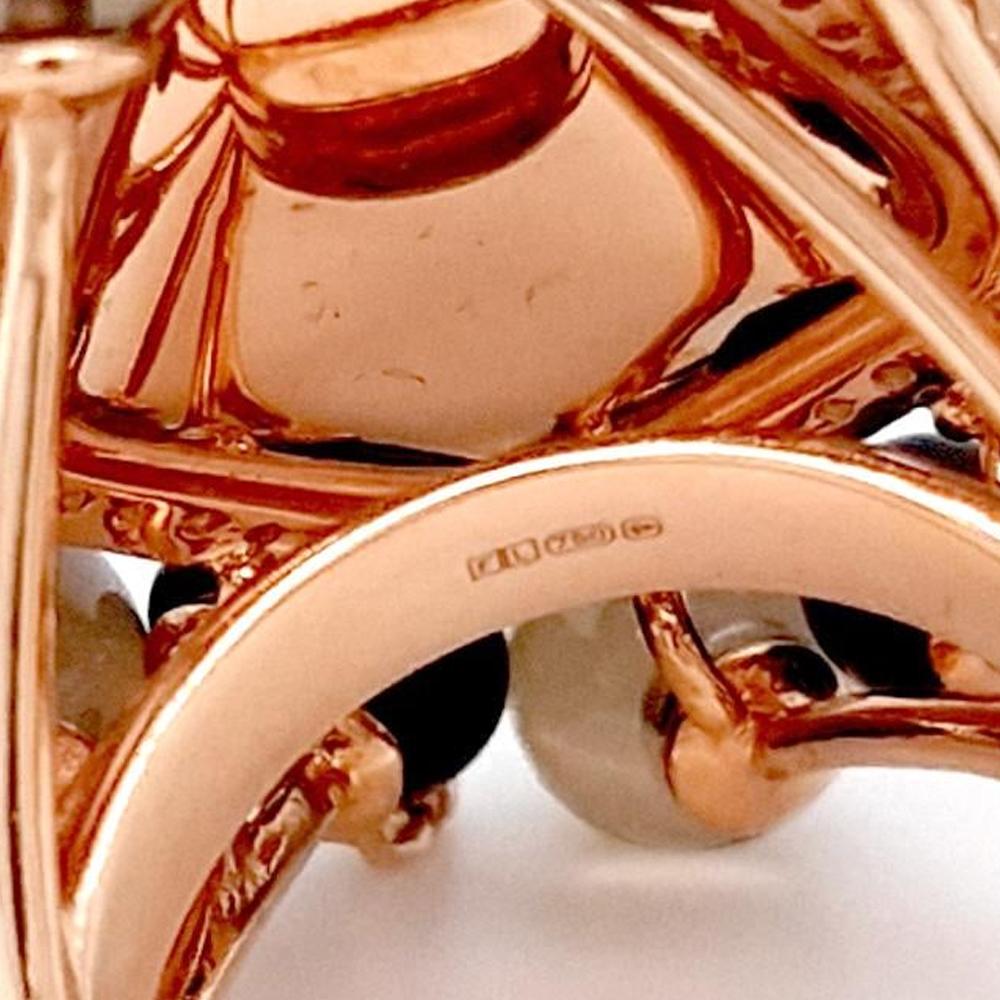 Fei Liu Bague Pentagon-Cut Queensland Opal, Dia, Smoky Quartz et Tsavorite 18K en vente 2