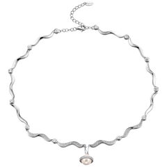 Fei Liu Pirouette Necklace Sliver with Fresh Water Pearl