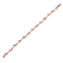 Fei Liu Cubic Zirconia Rose Gold Plated Sterling Silver Bubble Tennis Bracelet