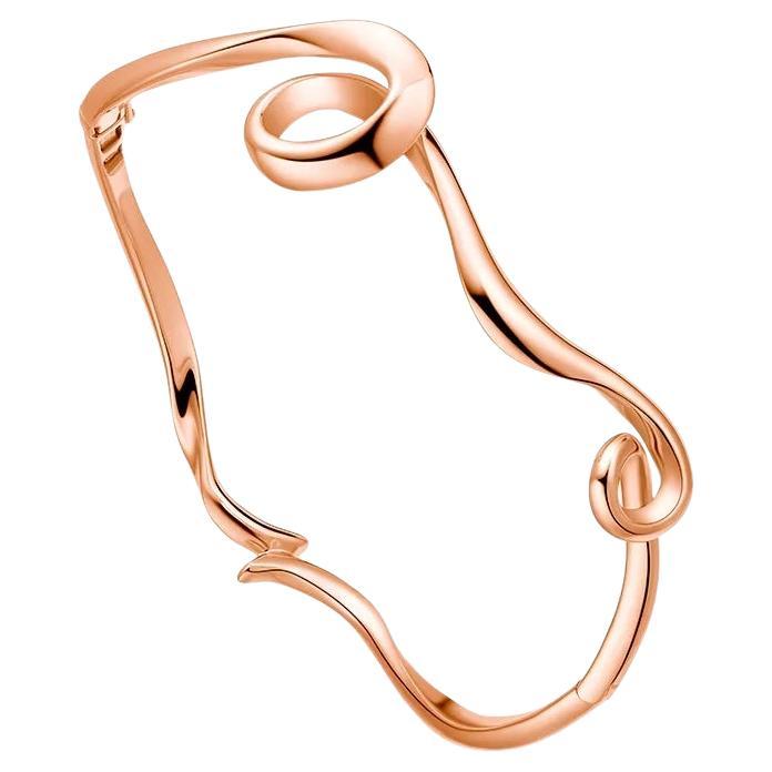 Fei Liu Rose Gold Plated 925 Silver Bangle Bracelet Engraved With Forever Love