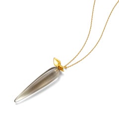 Fei Liu Smoky Quartz 18 Karat Gold Plated Sterling Silver Jewellery Set