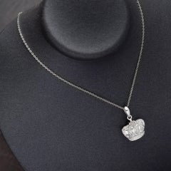 Fei Liu Sterling Silver Three Dimensional Royal Crown Pendant Necklace