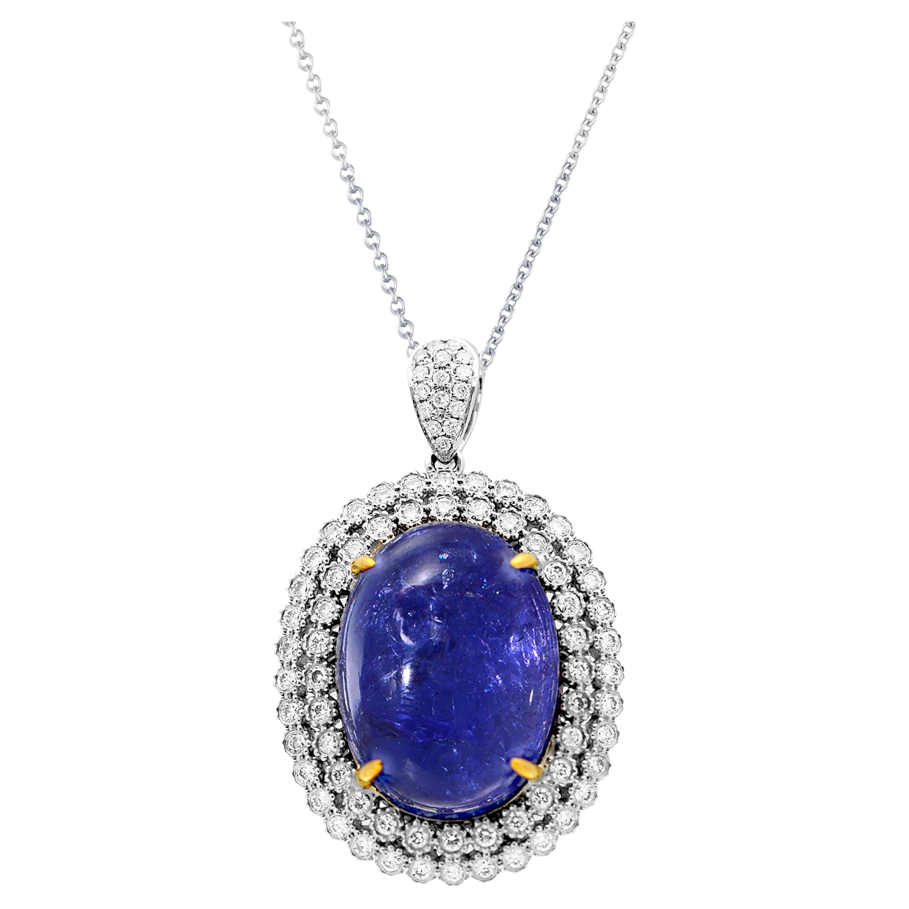 Crown Jewelry 14 Karat Gold Plated Double Strand Tanzanite and Quartz Necklace