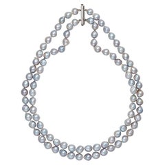 Fei Liu Two Strand Grey Pearl Necklace -  16 Inches