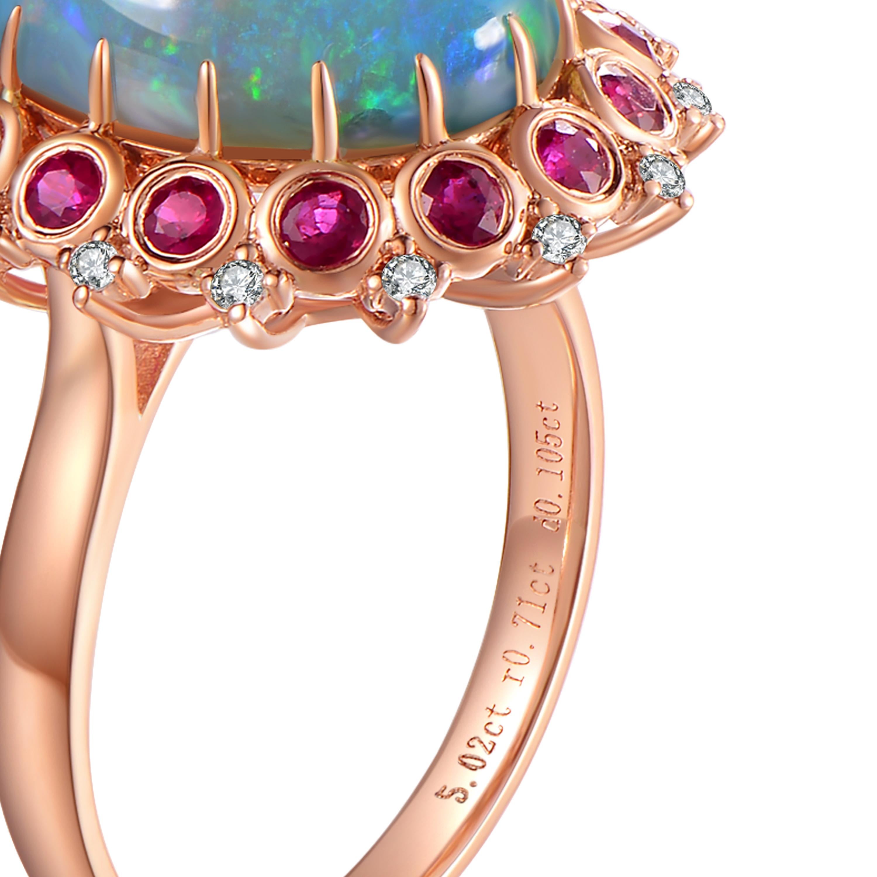 opal and ruby engagement rings