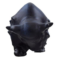 FEJ 
Folke and Elsa Jernberg
, Sweden, Bull in Glazed Ceramics, 1960s-1970s