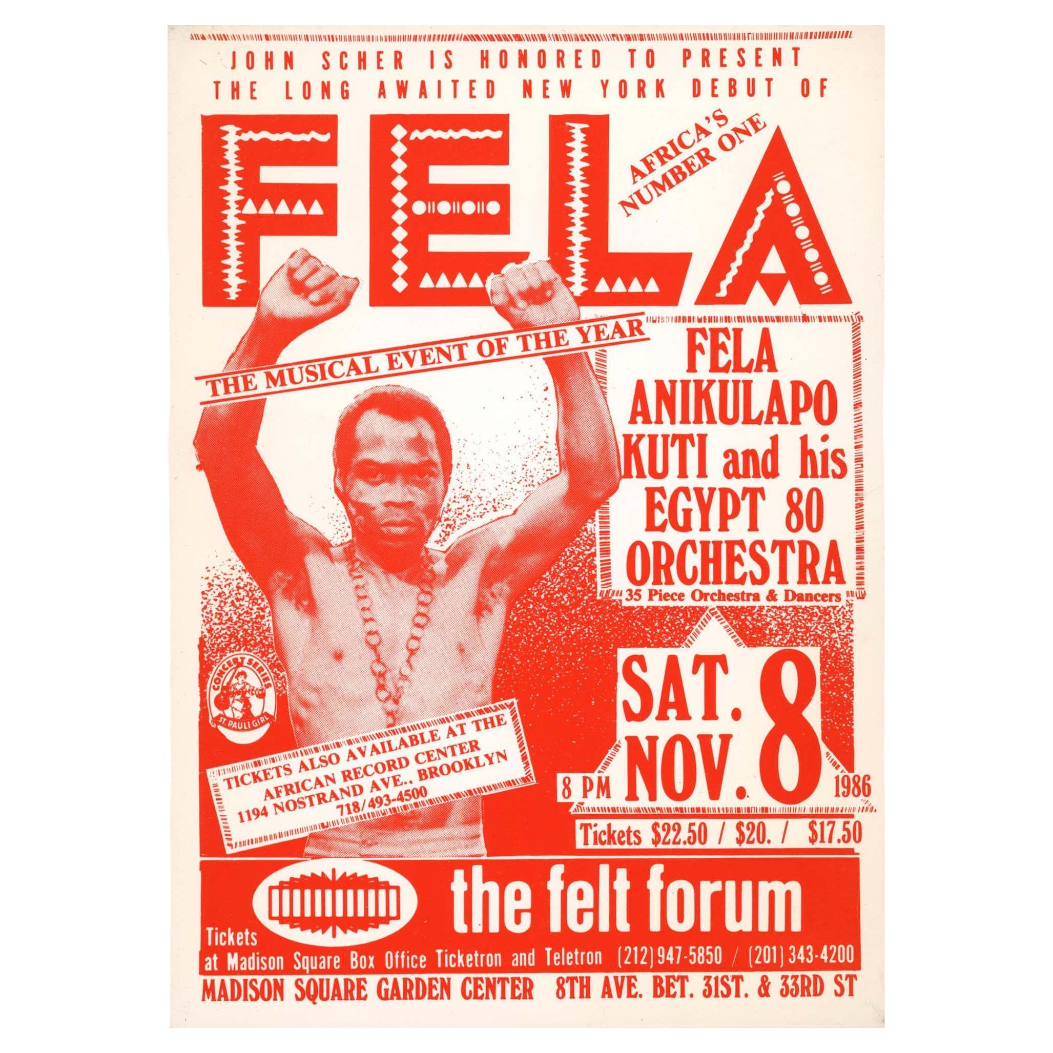 Fela Kuti New York 1986 (announcement) 