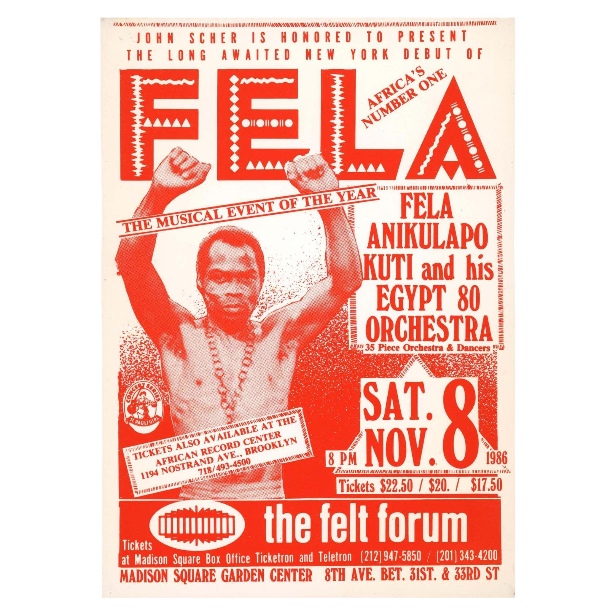 Fela Kuti New York 1986 (annonce)