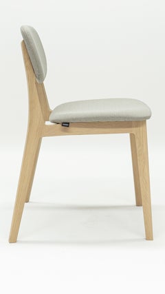Felber C14 Wood Chairs by Dietiker, Upholstered Beige, Set of 2