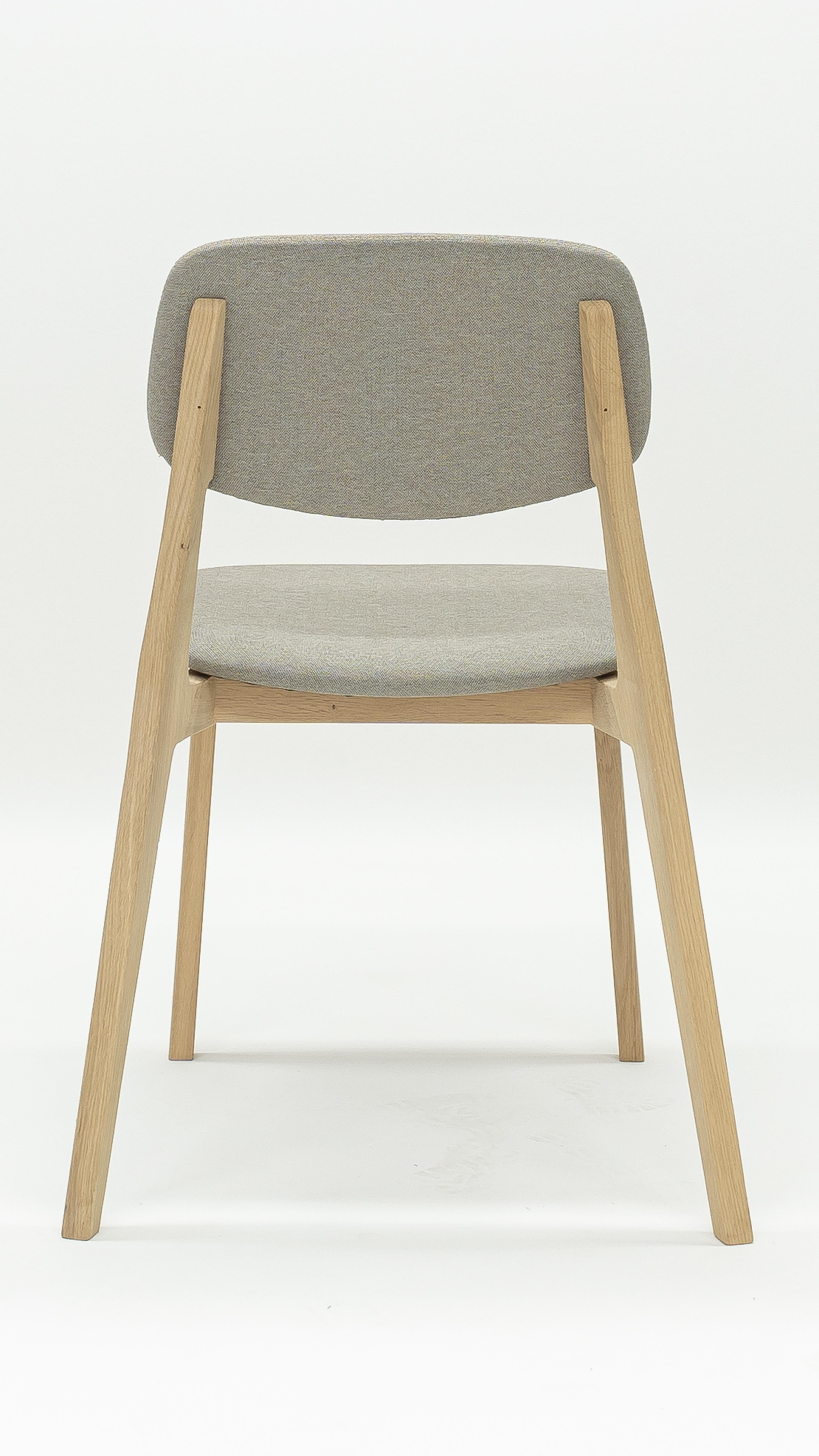 Mid-Century Modern Felber C14 Wood Chairs by Dietiker, Upholstered Beige, Set of 2 For Sale