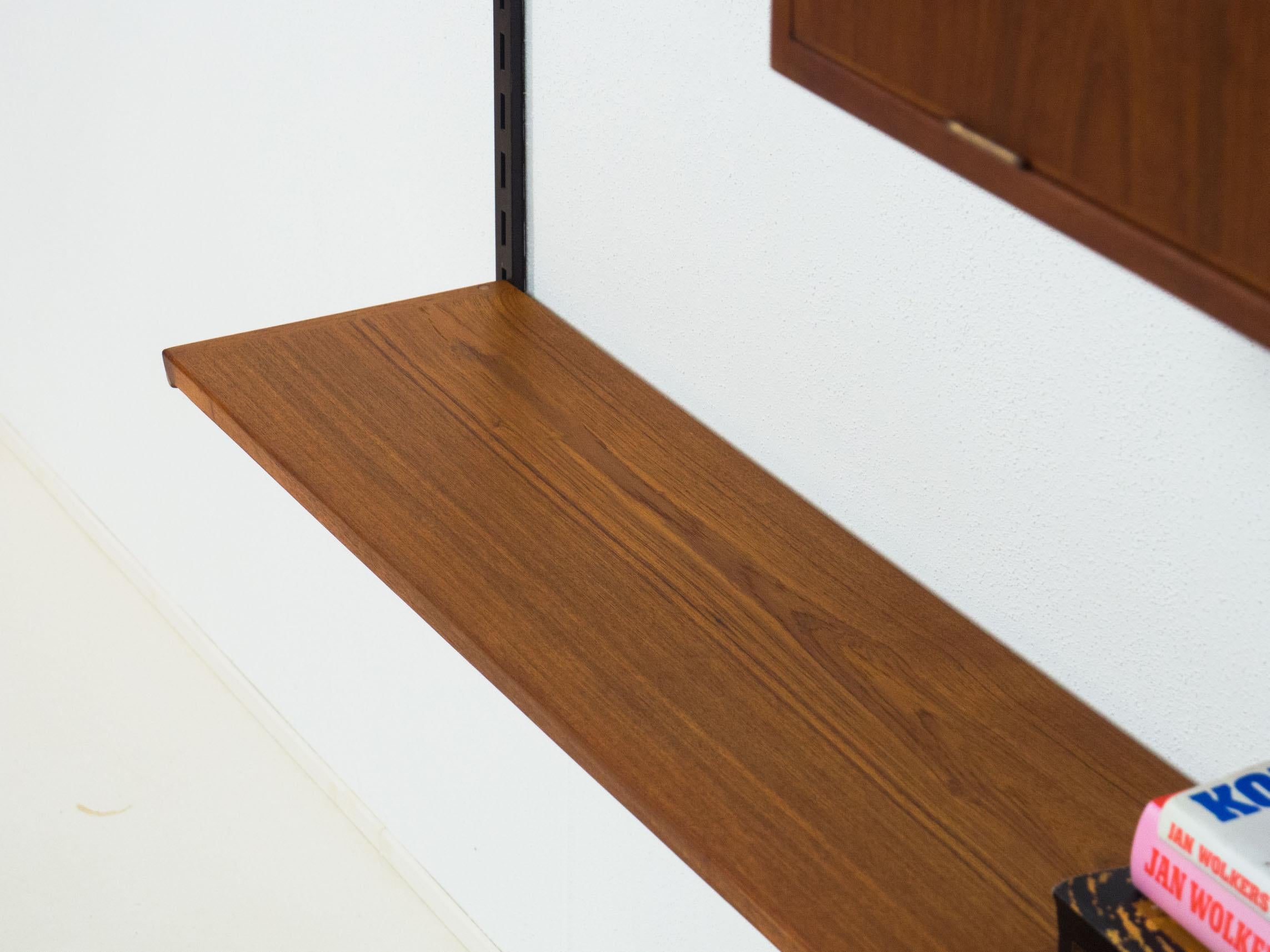 Mid-Century Modern Feldballes Møbelfabrik Teak Wall Unit, Kai Kristiansen